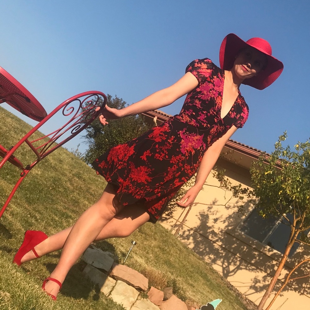 Diane Von Furstenberg adorable silk chiffon dress.